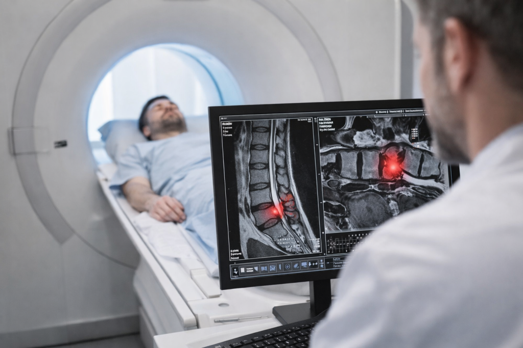 MR yanıltır mı? MR’da bel fıtığı var ama ağrı yok durumunu gösteren manyetik rezonans görüntüsü